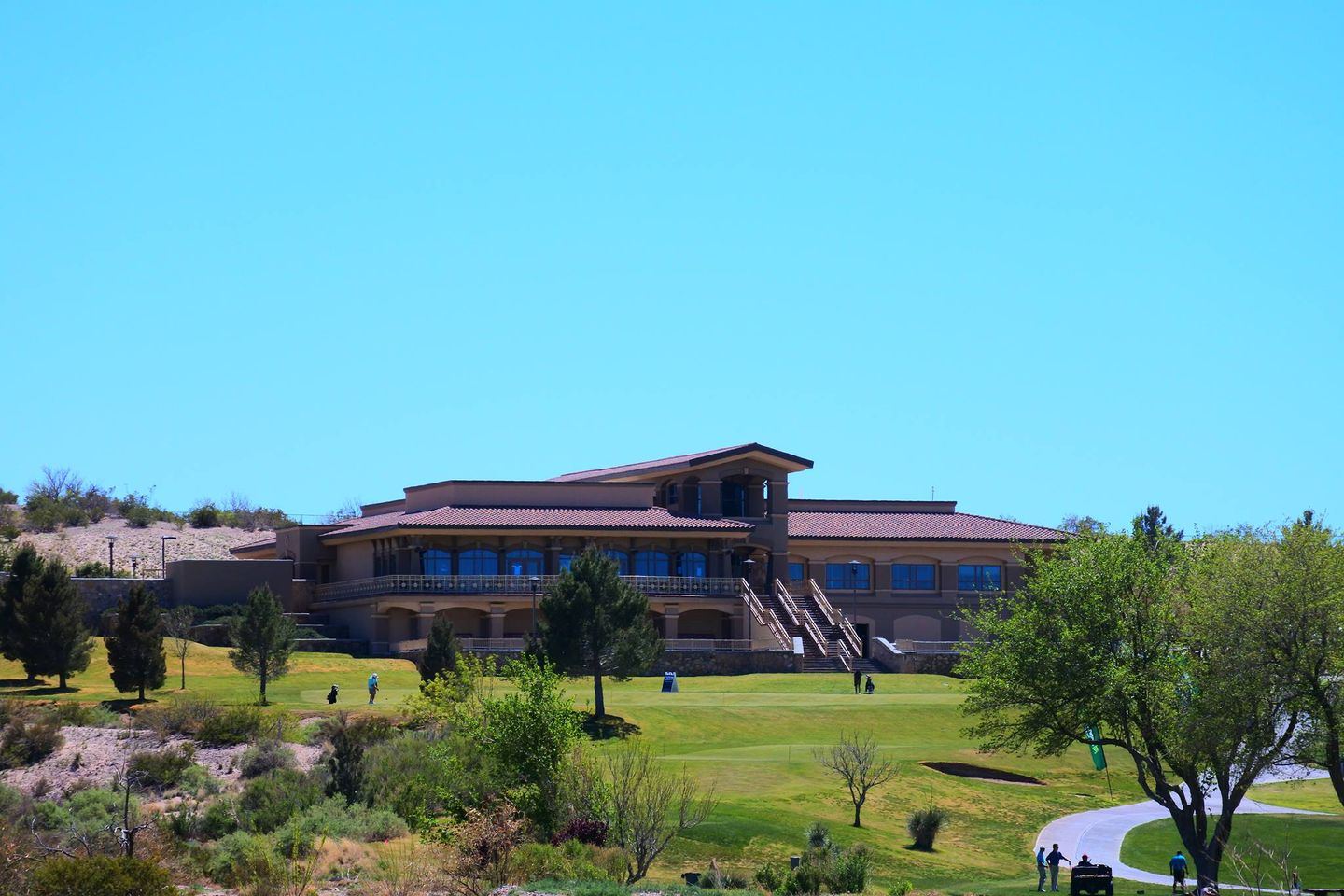 Golf Course and Clubhouse Patio New Mexico State University BE BOLD